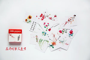 40 Pcs/Pack Kawaii Flowers Pattern Decoracion Diary Christmas Stickers Scrapbooking Stationery Sticker Student Supplies