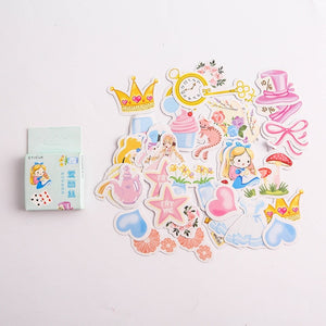 40 Pcs/Pack Kawaii Flowers Pattern Decoracion Diary Christmas Stickers Scrapbooking Stationery Sticker Student Supplies