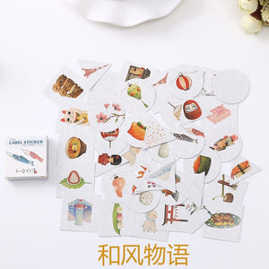 40 PCS/box Mini Cartoon Paper Sticker Decoration Decal DIY Album Scrapbooking Seal Sticker Kawaii Stationery Gift Material Escol