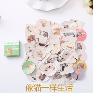 40 PCS/box Mini Cartoon Paper Sticker Decoration Decal DIY Album Scrapbooking Seal Sticker Kawaii Stationery Gift Material Escol