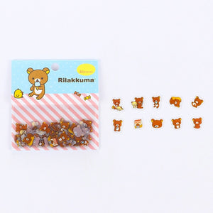 80 pcs/bag Japanese Stationery Stickers Cute Cat Sticky Paper Kawaii PVC Diary Bear sticker For Decoration Diary Scrapbooking